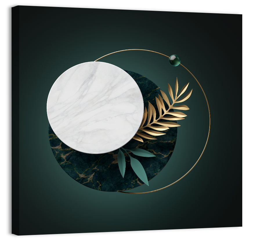 3d Palm Leaf Textured Composition Wall Art