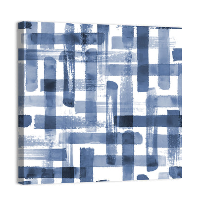 Indigo Brush Strokes Texture Wall Art