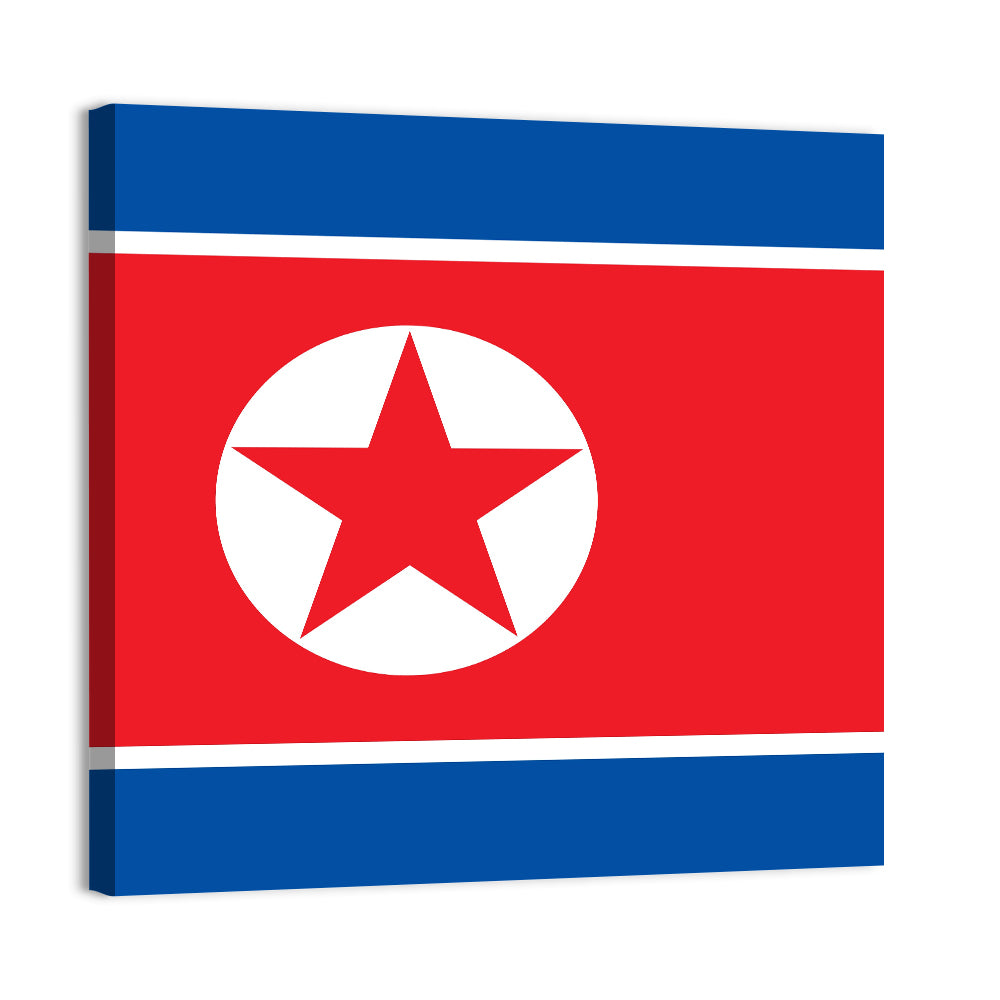 North Korean Flag Graphic Wall Art