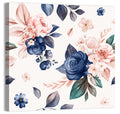Peach Watercolor Rose Pattern Wall Art