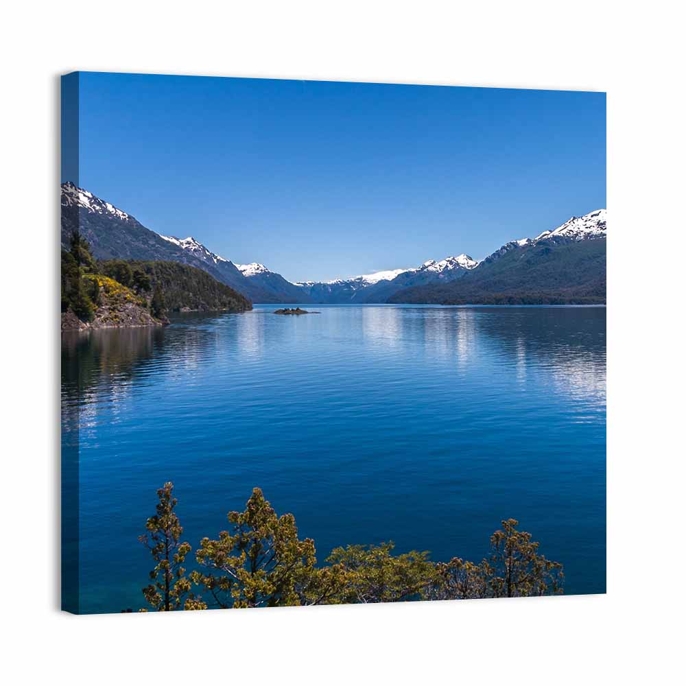 Lake Near Bariloche, Argentina Wall Art, canvas print, square