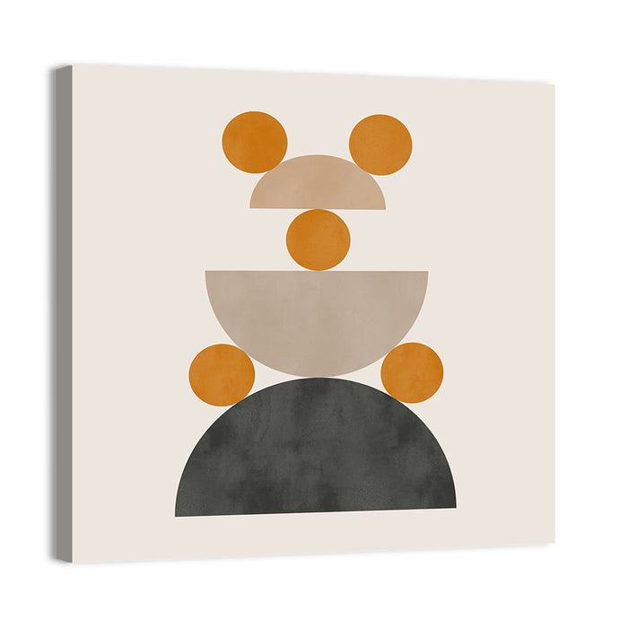 Stacked Geometric Shapes Wall Art as a canvas print