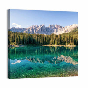 Karer Lake At The Dolomites In Italy Wall Art