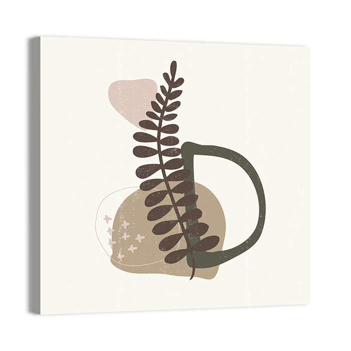 Letter D Botanical Vintage Wall Art as a canvas print