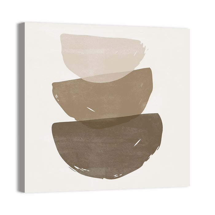 Sun and Moon Stacked Shapes Wall Art as a canvas print