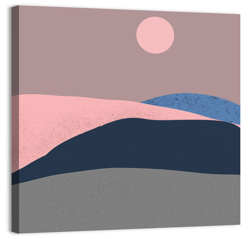Minimal Mountain Dawn Wall Art, canvas print, square