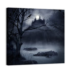Moonlit Castle Over a Swamp Wall Art