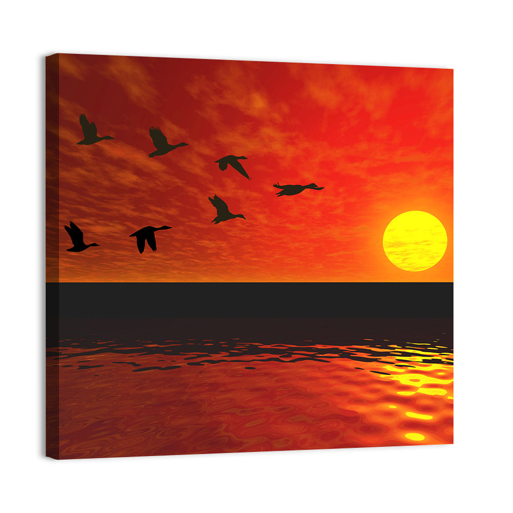 Flying Ducks Wall Art