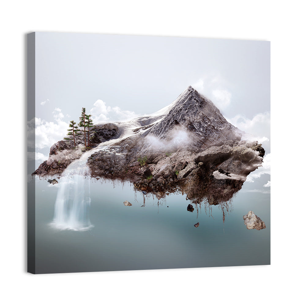 Artistic Mountain Island Wall Art
