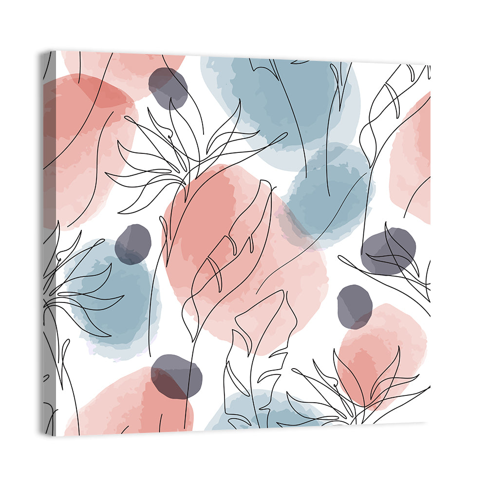 Bird of Paradise Leaf Pattern Wall Art