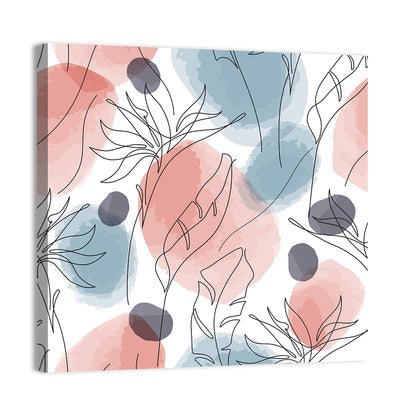 Bird of Paradise Leaf Pattern Wall Art