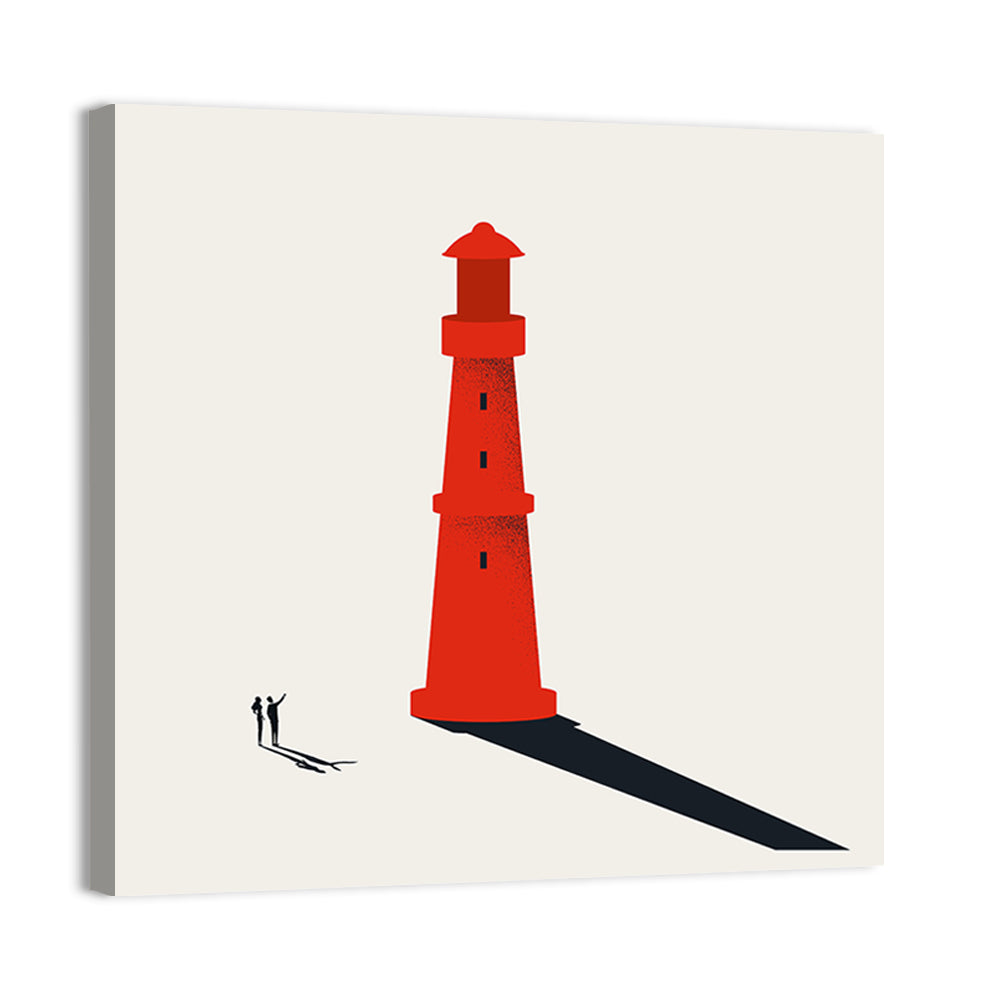 Red Lighthouse Vision Wall Art
