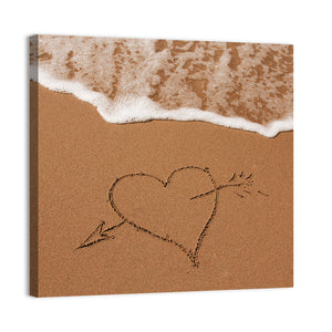 Heart On The Sand Wall Art