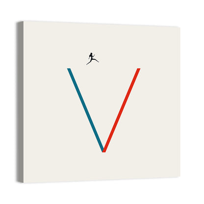 Victory V Runner Silhouette Wall Art