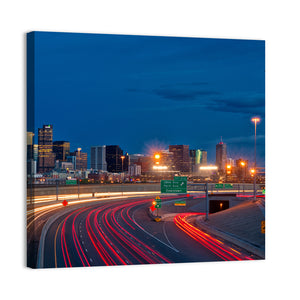 Denver Skyline At Dusk Wall Art