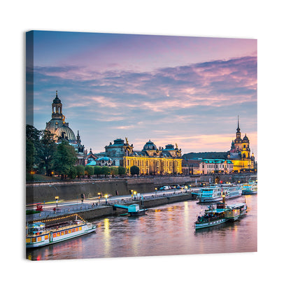Dresden City & Elbe River Wall Art