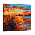Golden Sunset Over Lake Wall Art