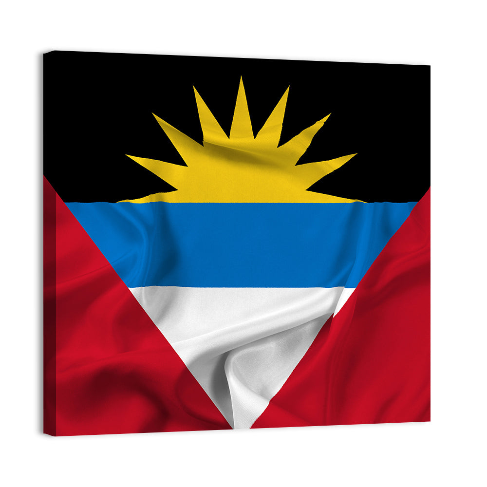 Waving Antigua and Barbuda Flag Wall Art