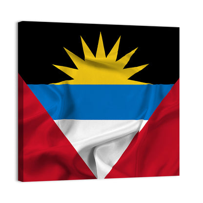 Waving Antigua & Barbuda Flag Wall Art