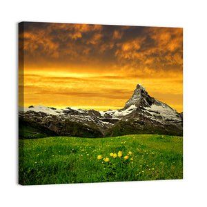 Matterhorn in the sunset at Swiss Alps Wall Art