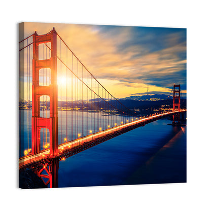 Golden Gate Bridge At Sunrise Wall Art