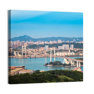 Xiamen Haicang Bridge At Dusk Wall Art