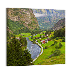 Flam Village Norway Wall Art