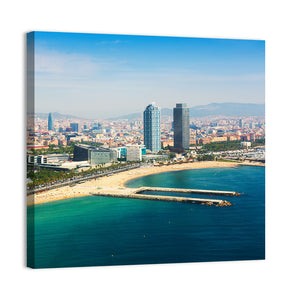 Barcelona From Mediterranean Sea Wall Art