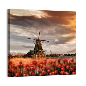 Traditional Dutch Windmills Wall Art