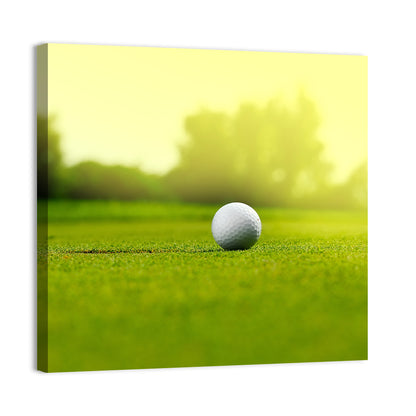 Golf Ball Near Hole Wall Art