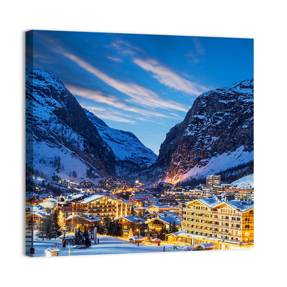 Ski Resort In French Alps Wall Art