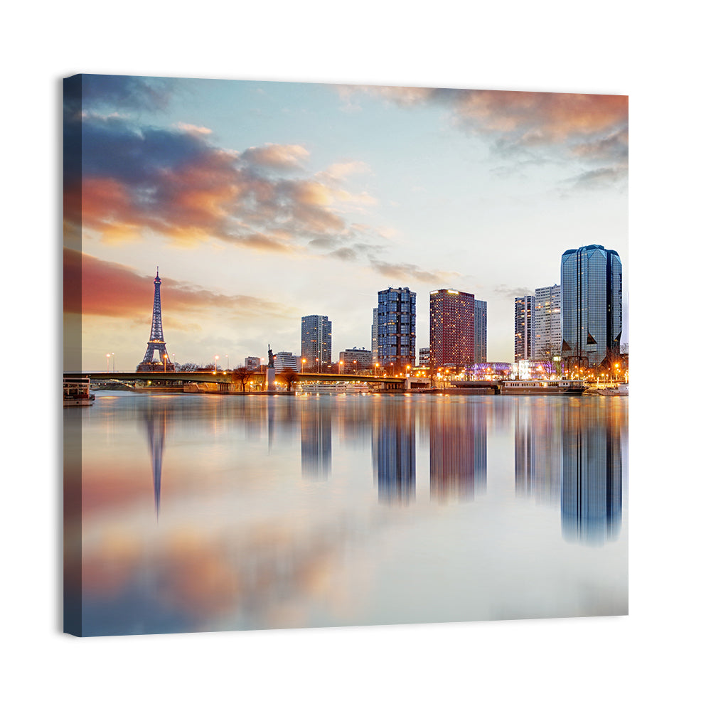 Paris Skyline with Eiffel Tower Wall Art