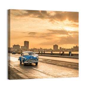 Malecon Avenue Sunset Havana Wall Art