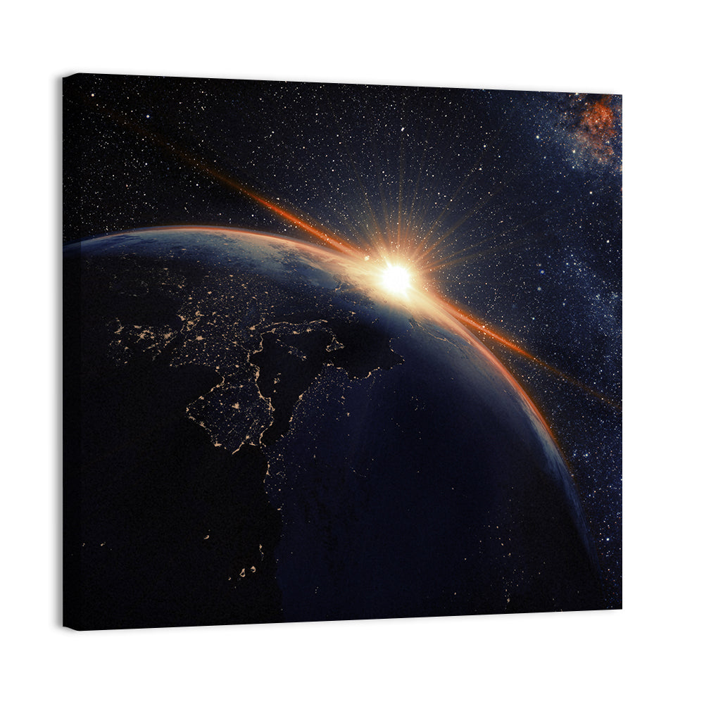 Sunrise Over Earth from Orbit Wall Art