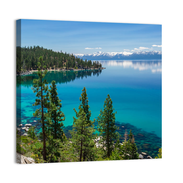 Lake Tahoe Reflection Wall Art as a canvas print