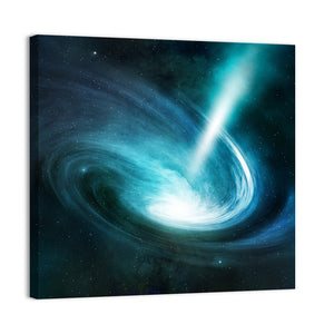 Spiral Nebula & Light Ray In Deep Space Wall Art