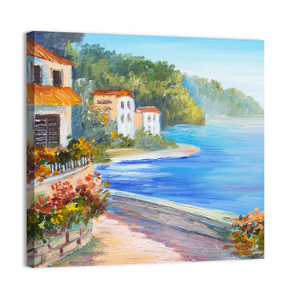 Rest Houses Near Sea Wall Art