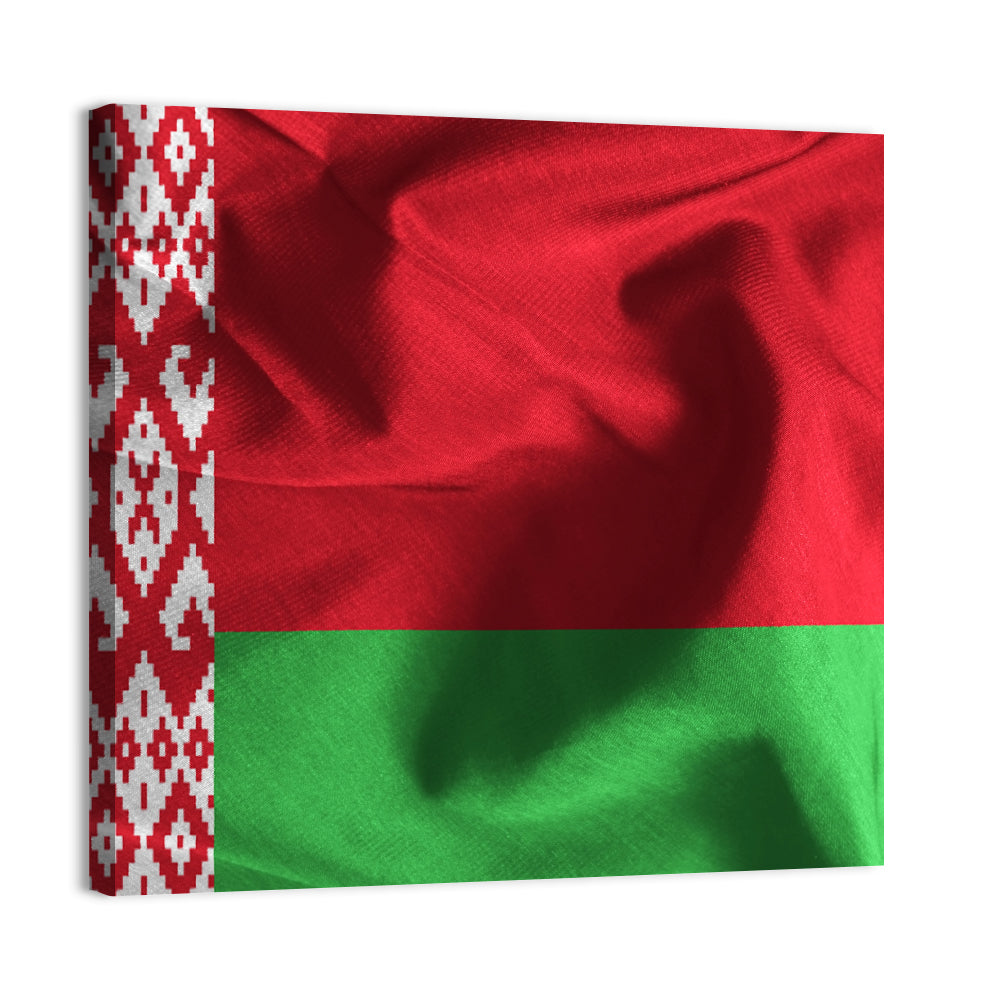Waving Flag of Belarus Wall Art