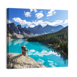 Moraine Lake In Banff National Park Wall Art