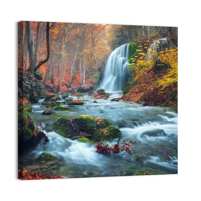 Autumn Silver Stream, Crimea Wall Art as a canvas print