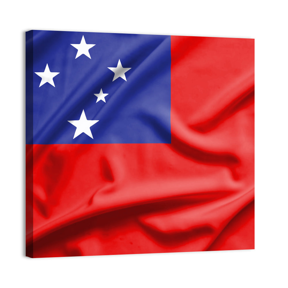 Samoa Flag with Stars Wall Art