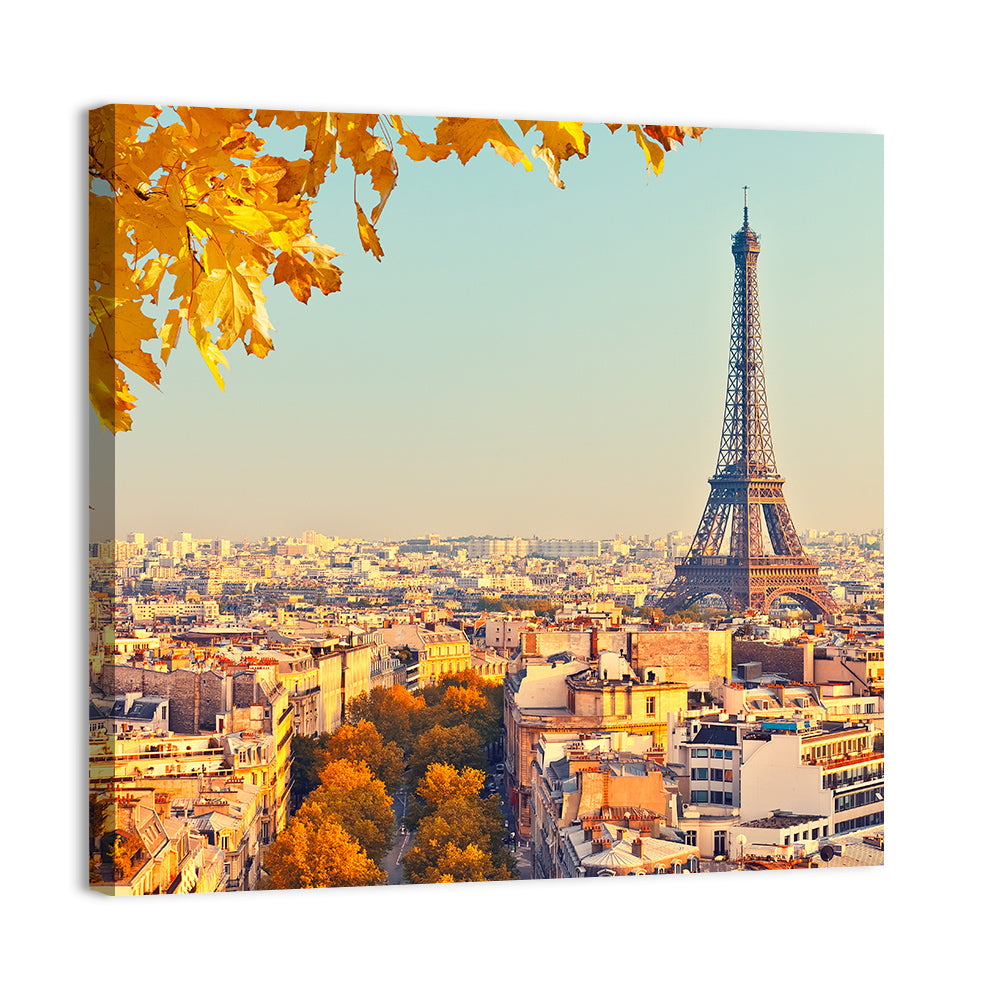 Eiffel Tower At Sunset Wall Art