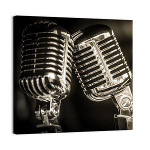 Recording Studio Microphones Wall Art