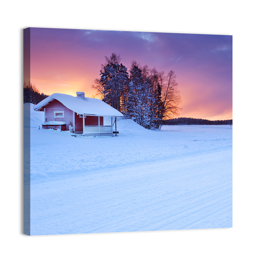 Frozen Finnish Lapland At Sunrise Wall Art