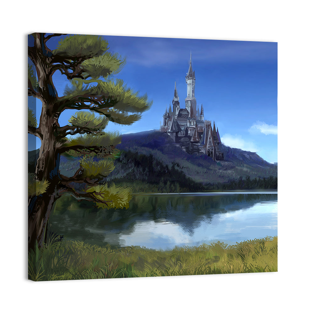 Moonlit Medieval Castle Wall Art