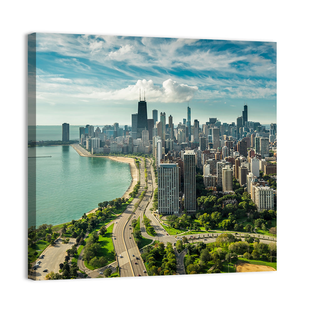Chicago Lakefront Skyline Wall Art
