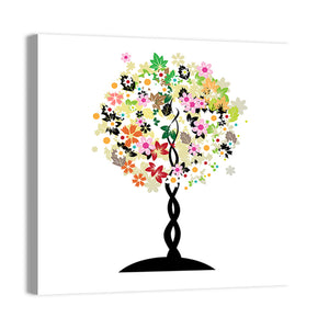 Floral Tree Illustration Wall Art