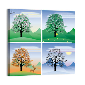 Four Seasons Comparison Wall Art