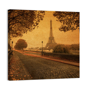 Paris Street At Dusk Wall Art