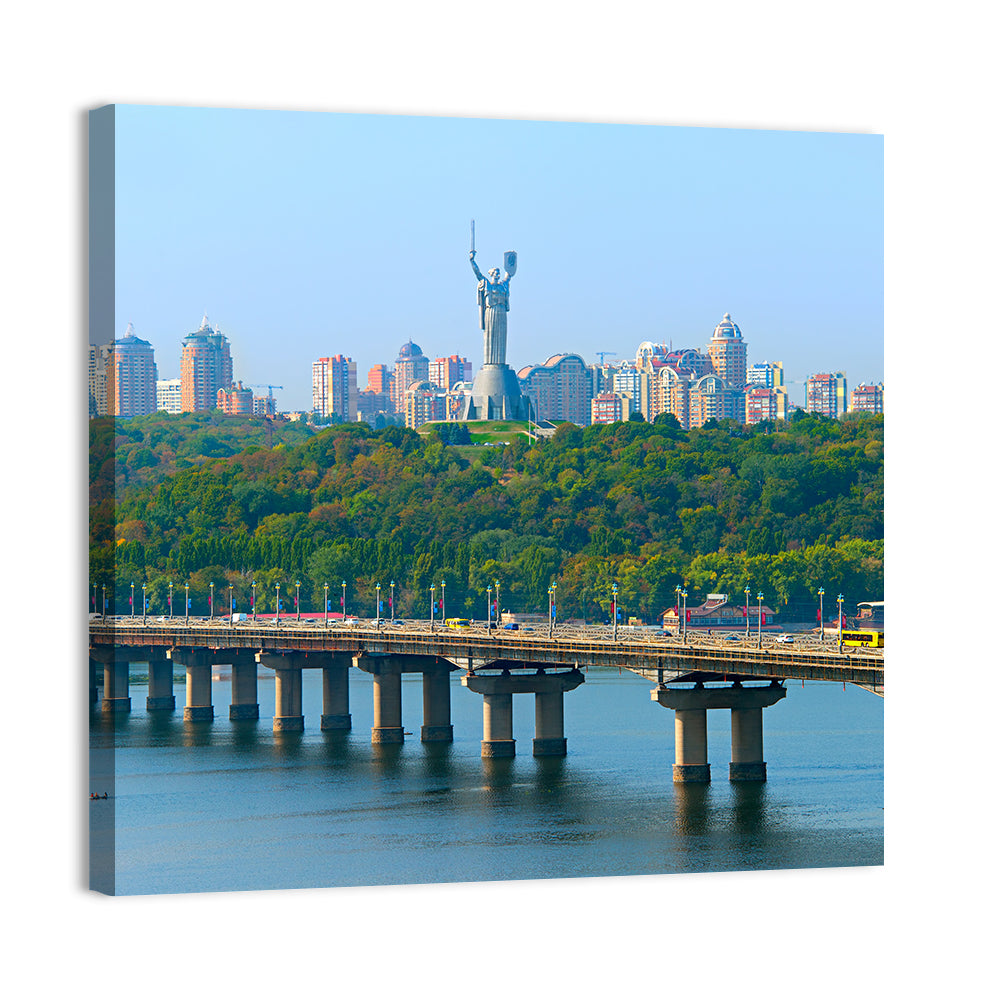 Paton Bridge with Mother Ukraine, Kyiv Wall Art
